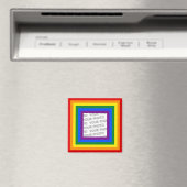 RAINBOW FLAG FRAME +サインまたは画像 マグネット (インサイチュ (食洗機))