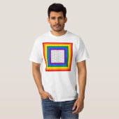 RAINBOW FLAG FRAME +サインまたは画像 Tシャツ (正面フル)