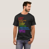 Rainbow Flag Human Rights Womens & Gay Rights LGBT Tシャツ (正面フル)