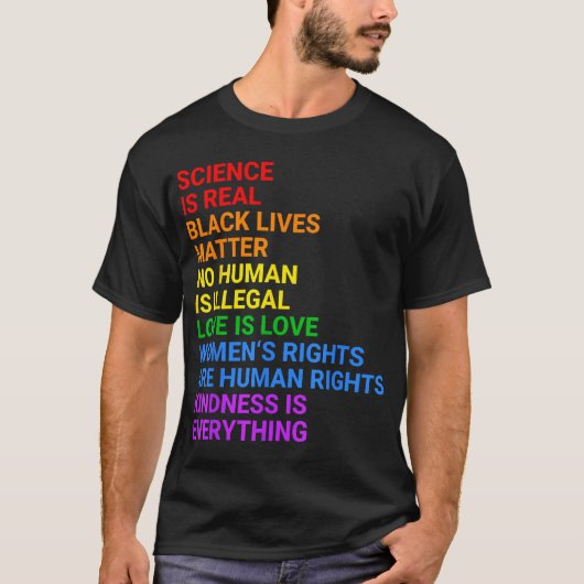 Rainbow Flag Human Rights Womens  Gay Rights Lgbtq Tシャツ (正面)