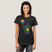 Rainbow Flag Penguin Cute Gay Pride Ally LGBTQ Mon Tシャツ (正面フル)