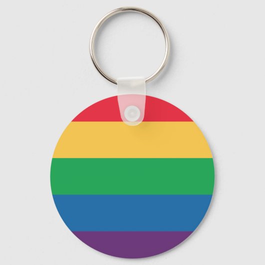 Rainbow Flag Pride Button Keychain キーホルダー (正面)