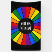 RAINBOW FLAG raysボタン+アイディア 横断幕 (縦)