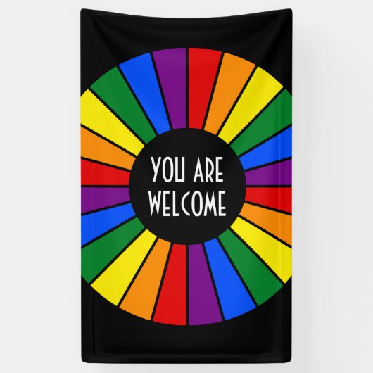 RAINBOW FLAG raysボタン+アイディア 横断幕 (縦)