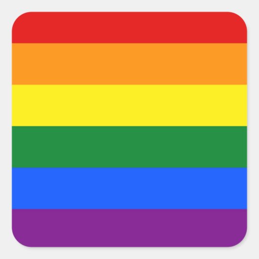 Rainbow Flag Stickers スクエアシール (正面)