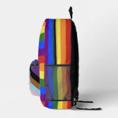 rainbow flag stripe backpack lgbtq flag プリントバックパック (右)