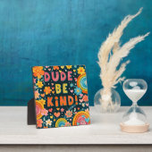 Rainbow Floral Dude Be Kind Inspirivity Plaque フォトプラーク (インサイチュ)
