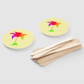 Rainbow Floral Pale Yellow  ハンドファン (組立なし)