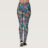 Rainbow Floral Pattern Leggings レギンス (裏面)