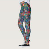 Rainbow Floral Pattern Leggings レギンス (左)