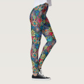 Rainbow Floral Pattern Leggings レギンス (右)