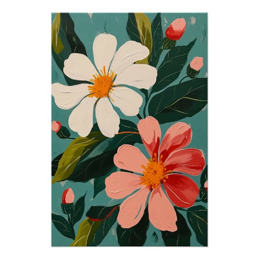 rainbow flowers ポスター (正面)
