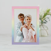 Rainbow Foil LGBTQ 箔招待状 (立ち正面)