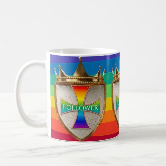 Rainbow Follower Crest Coffee Mug コーヒーマグカップ (左)