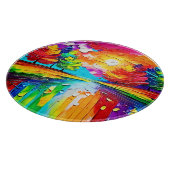 Rainbow Forest Sunset Dreams カッティングボード (角)