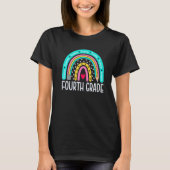 Rainbow Fourth Grade Team Squad Teachers Kids Back Tシャツ (正面)