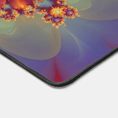 Rainbow Fractal Dahlia Bloom Abstract デスクマット (コーナー)