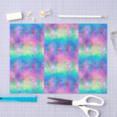 Rainbow Fractal Tie-Dye Snowflake Merry Christmas 薄葉紙 (クラフト)