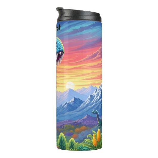 Rainbow Frilled Dinosaur Sunset Valley タンブラー (回転右)