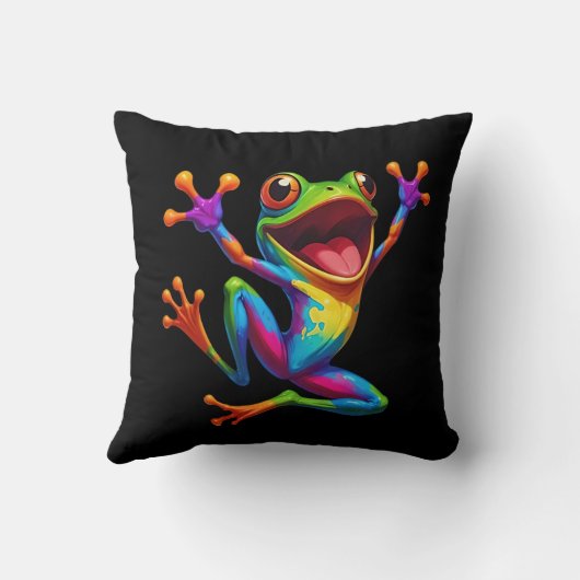 Rainbow Frog  クッション (裏面)