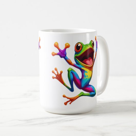 Rainbow Frog コーヒーマグカップ (正面右)