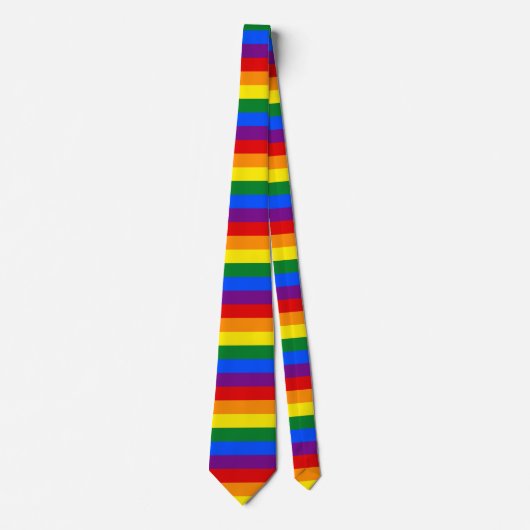 Rainbow Gay Pride Flag ネクタイ (正面)