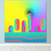 Rainbow Geo Spectacular  キャンバスプリント (インサイチュ (ウッドフロア))