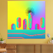 Rainbow Geo Spectacular  キャンバスプリント (インサイチュ (リビング))