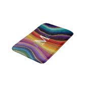 Rainbow Geode Gold Wave Colorful Abstract バスマット (アングル)