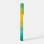 Rainbow Geometric Abstract Gradient Design iPhoneケース (右側面)