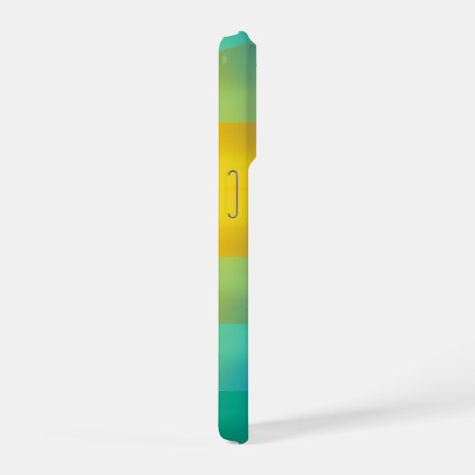 Rainbow Geometric Abstract Gradient Design iPhoneケース (右側面)
