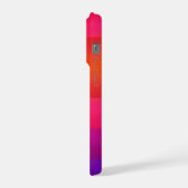 Rainbow Geometric Abstract Gradient Design iPhoneケース (左側面)
