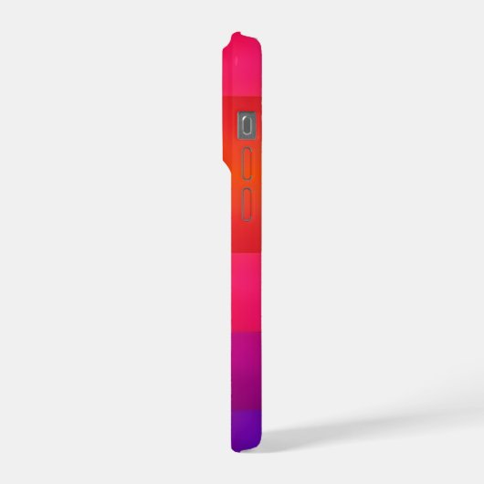 Rainbow Geometric Abstract Gradient Design iPhoneケース (左側面)