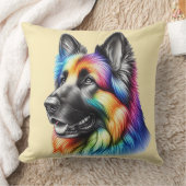 Rainbow German Shepherd Cozy Poem  クッション (ブランケット)
