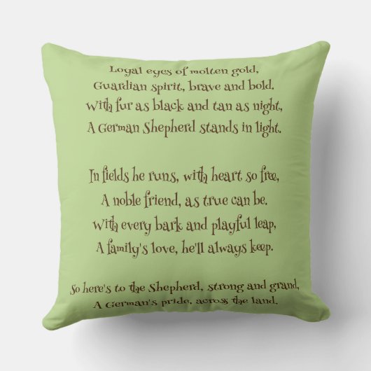 Rainbow German Shepherd Cozy Poem  クッション (裏面)