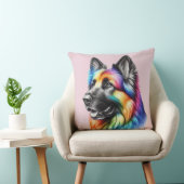Rainbow German Shepherd Cozy Poem  クッション (椅子)