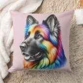 Rainbow German Shepherd Cozy Poem  クッション (ブランケット)