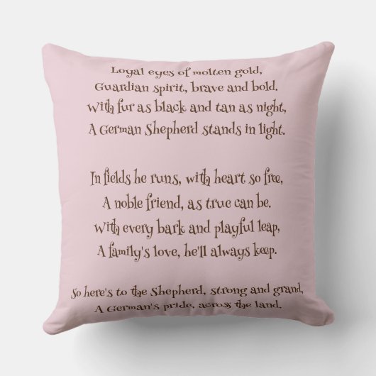 Rainbow German Shepherd Cozy Poem  クッション (裏面)