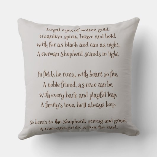 Rainbow German Shepherd Cozy Poem  クッション (裏面)