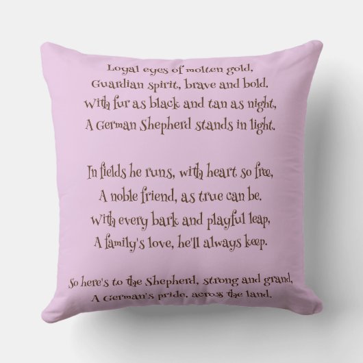 Rainbow German Shepherd Cozy Poem  クッション (裏面)