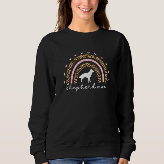 Rainbow German Shepherd Mom For Women Shepherd GSP スウェットシャツ (正面)
