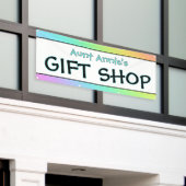 Rainbow Gift Shop Banner 横断幕 (ビルの外側)