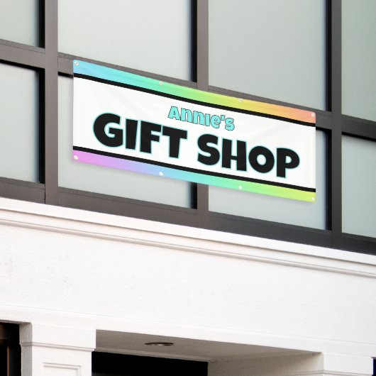 Rainbow Gift Shop Store Banner 横断幕 (ビルの外側)