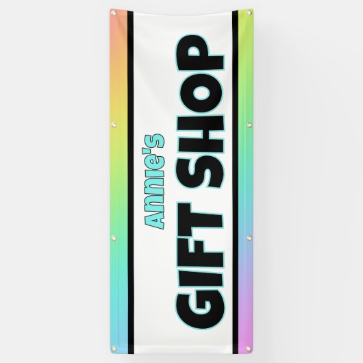 Rainbow Gift Shop Store Banner 横断幕 (縦)