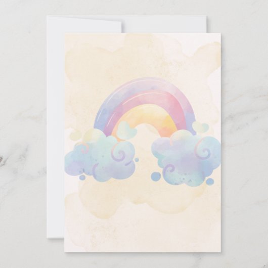 Rainbow Girl 7th Birthday Invitation 招待状 (裏面)