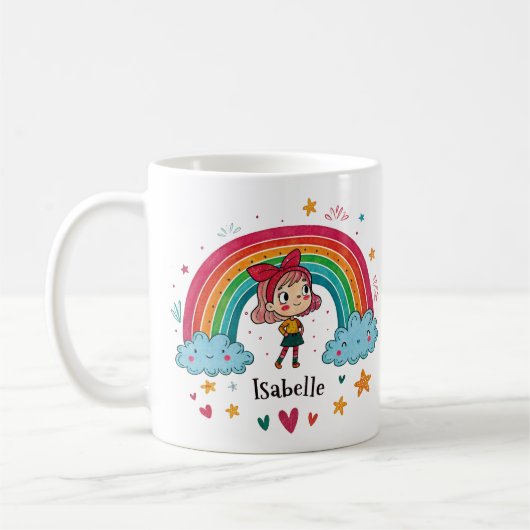 Rainbow Girl Isabelle 2 コーヒーマグカップ (左)