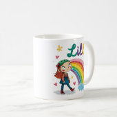 Rainbow Girl Lilly 2 コーヒーマグカップ (正面右)