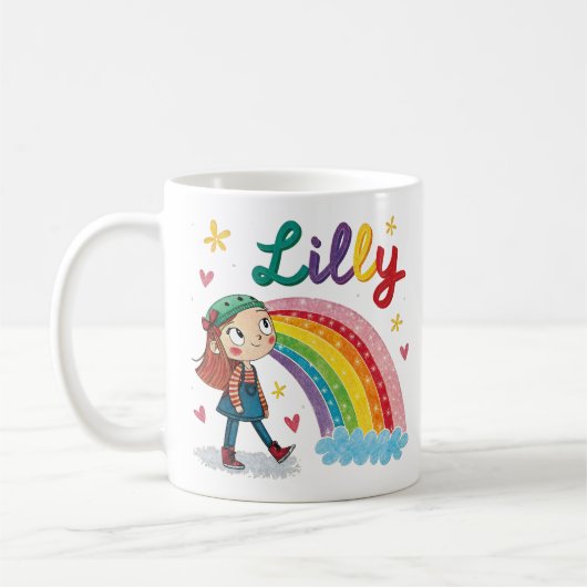 Rainbow Girl Lilly 2 コーヒーマグカップ (左)