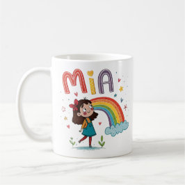 Rainbow Girl Mia 1 コーヒーマグカップ