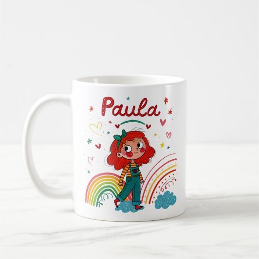 Rainbow Girl Paula 2 コーヒーマグカップ (左)